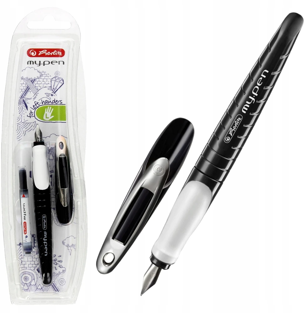 Plunksnakotis Herlitz My.pen kairiarankiams L 10999720 juoda-balta
