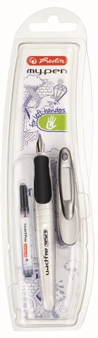 Plunksnakotis Herlitz My.pen kairiarankiams L 10999720 balta-juoda