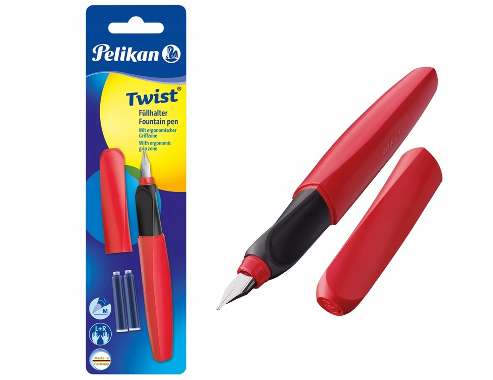 Plunksnakotis Pelikan Twist P457M, raudonas