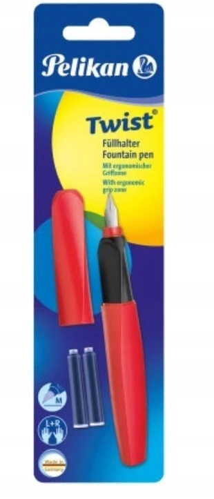 Plunksnakotis Pelikan Twist P457M, raudonas