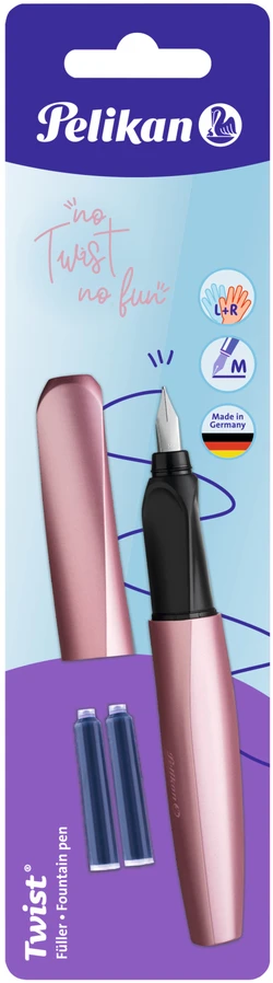 Plunksnakotis su kapsulėmis Pelikan Twist P457M, rožinis