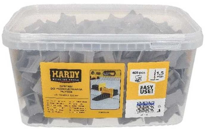 Plytelių išlyginimo sistema Hardy segtukai 1,5 mm. 400 vnt.