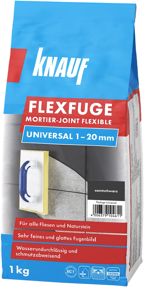 KNAUF FLEXFUGE UNIVERSAL ANTHRAZIT 5KG Elastinis plytelių siūlių užpildas(nuo 1-20 mm)