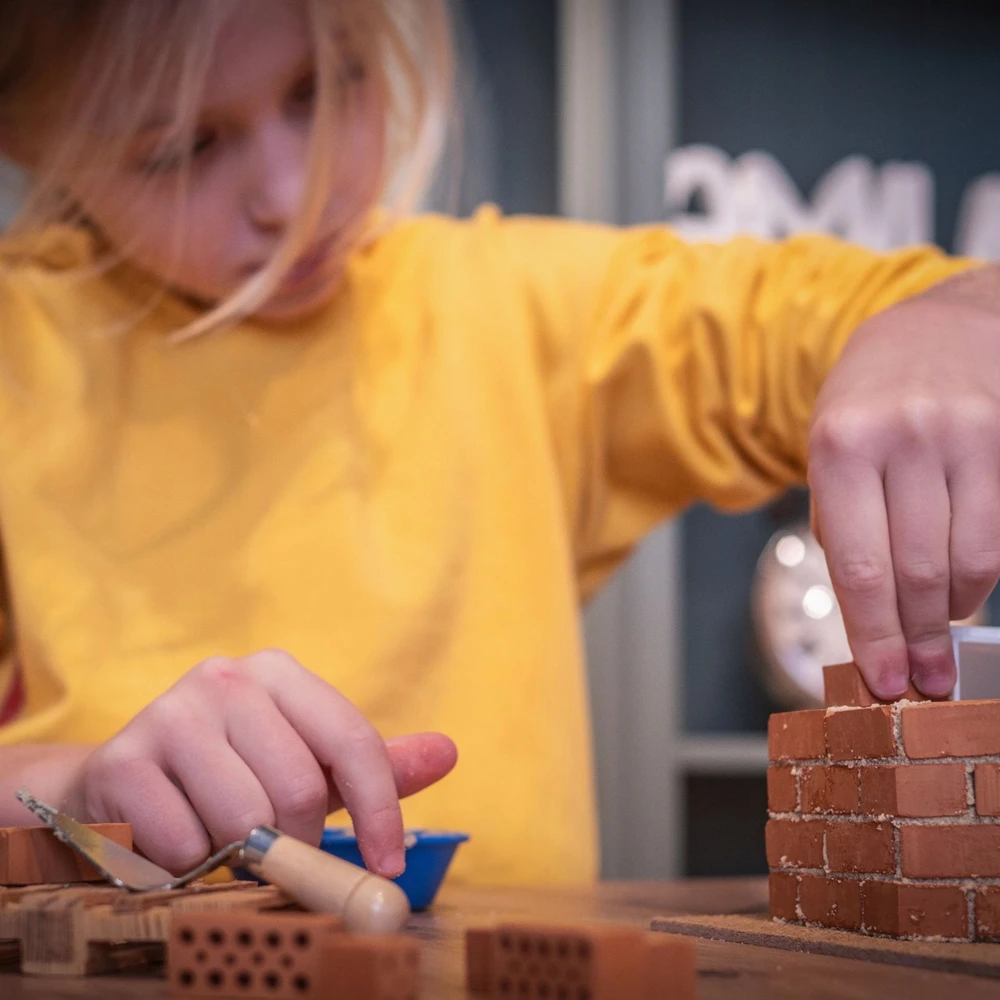 Plytų komplektas Statybinės plytos vaikams Teifoc vėjo malūnas 92 elementai