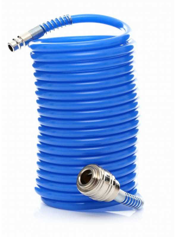 Kraftampdele Pneumo žarna spiralinė su antgaliais 5x12mm, 15m, Kraftdele