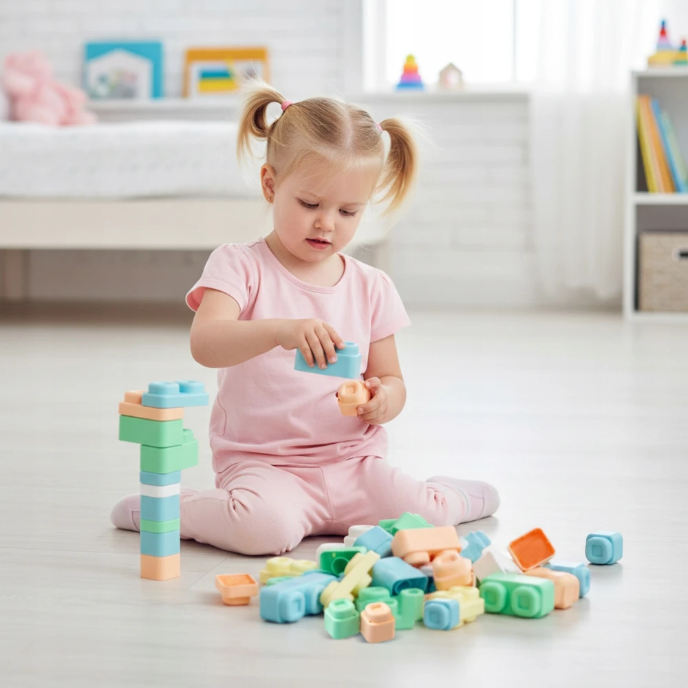 POCIĄG SENSORYCZNY CIUCHCIA Kaladėlės MIĘKKIE Rinkinys MOCHTOYS POLSKI PRODUCENT