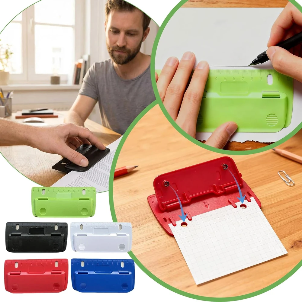 POCKET HOLE PUNCH 5 Vnt. MINI NEŠIOJAMAS BIURŲ RINKINYS NAMŲ MOKYKLA