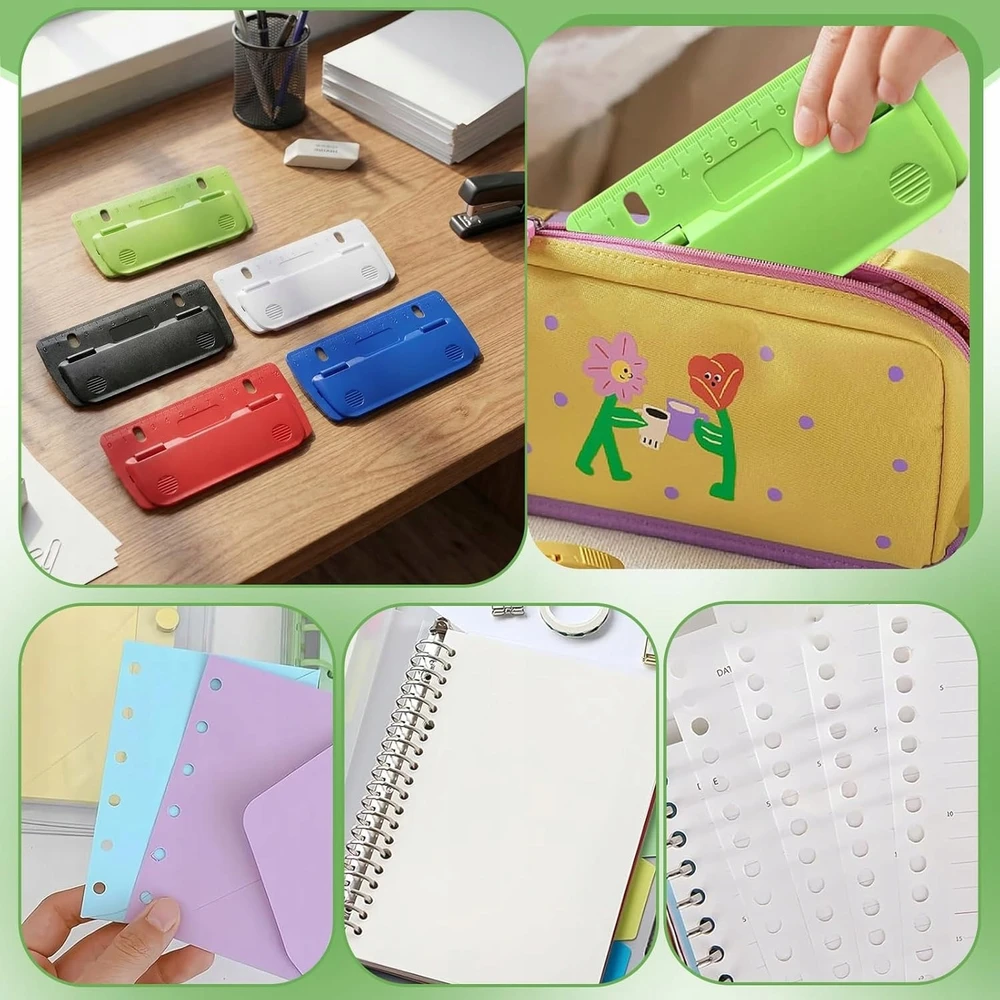 POCKET HOLE PUNCH 5 Vnt. MINI NEŠIOJAMAS BIURŲ RINKINYS NAMŲ MOKYKLA