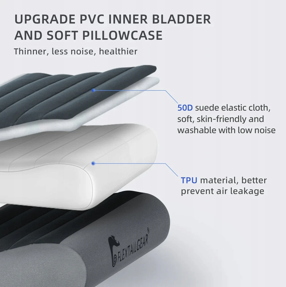 Usorteret Poduszka kempingowa turystyczna Flextail ZERO PILLOW dmuchana ultralekka