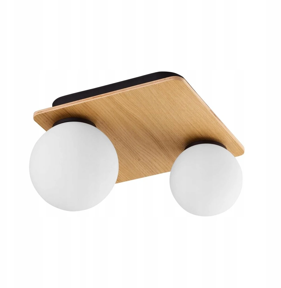 Podwójna sufitowa lampa Bianca 4541 TK Lighting kule drewniana balta
