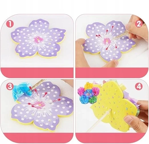 POKE ART FLOWERS DIY RINKINYS, KŪRYBINGAI DOVANAI