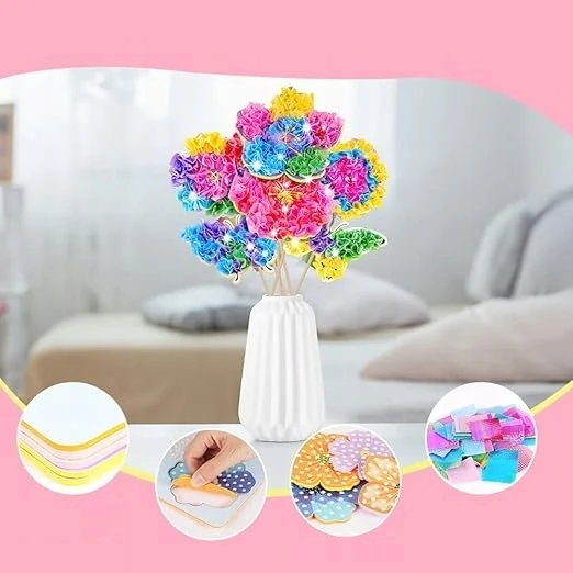 POKE ART FLOWERS DIY RINKINYS, KŪRYBINGAI DOVANAI