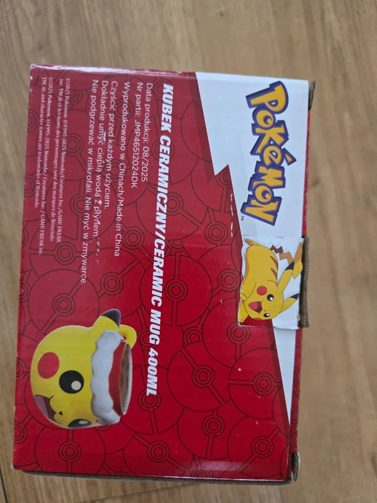 Bez Marki POKEMON CHRISTMAS PIKACHU keramikinis puodelis 400 ml + dėžutė 310