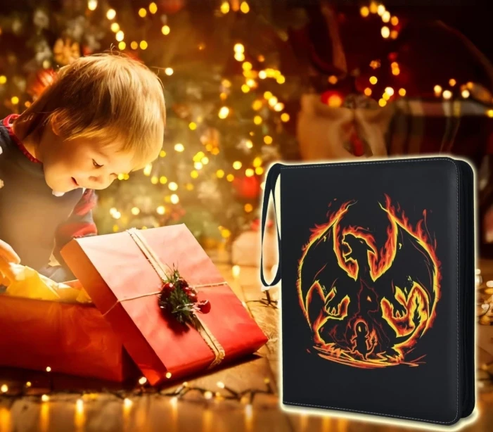 POKEMON KORTELIŲ ALBUMAS 400 KIŠENŲ 50 PUSLAPŲ SEGĖJAS UŽTRAUKŠTĖS SEGĖJAS