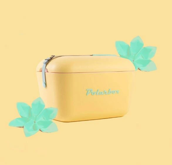 Polarbox 20l kelioninė šaldymo dėžė su odiniu dirželiu