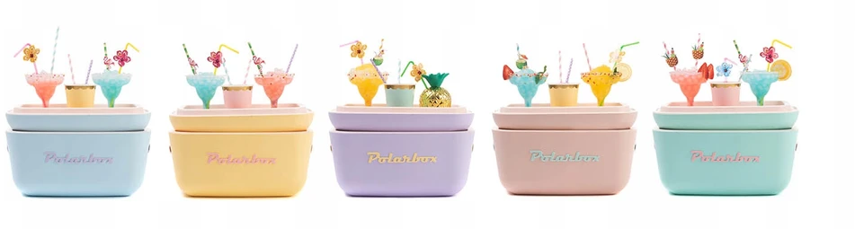POLARBOX Geltona – Cyan Classic retro šaltkrepšis, 12L