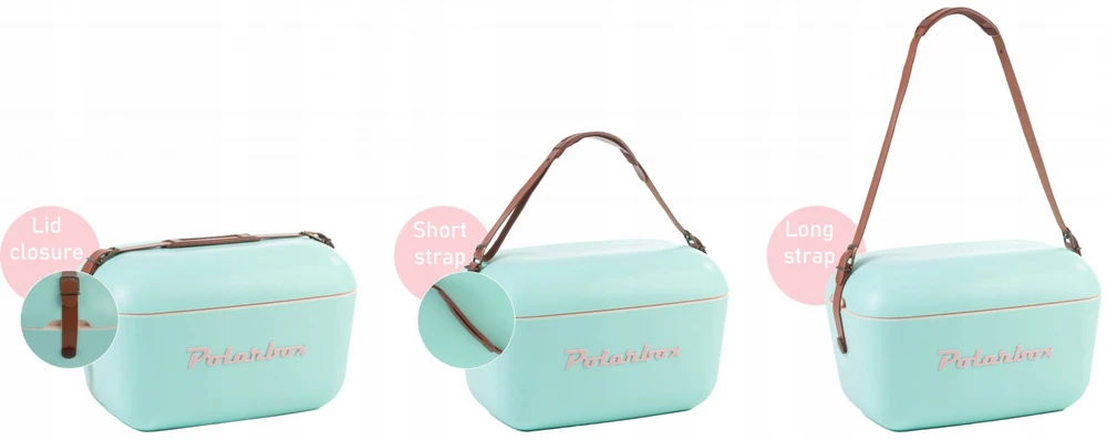 Polarbox Gold 12l - Retro šaldytuvas, žalios ir juodos spalvos