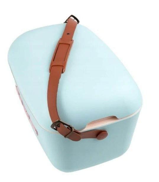 POLARBOX Sky mėlynas – Geltona Classic retro šaltkrepšis, 12L