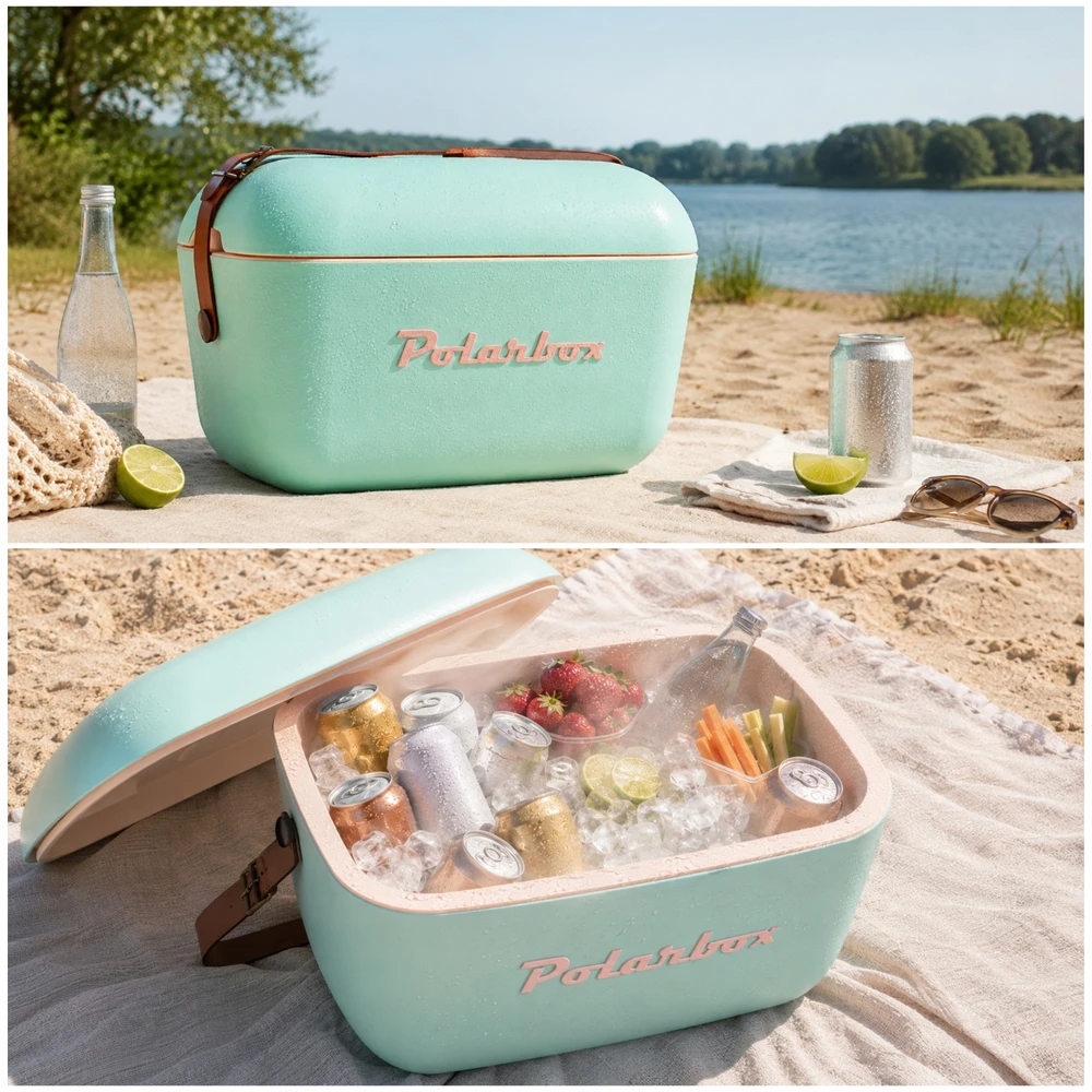 POLARBOX TERMINIS KREPŠIS PAPLŪDŽIO PIKNIKO KEMPINGUI RETRO PASSIVE 20L