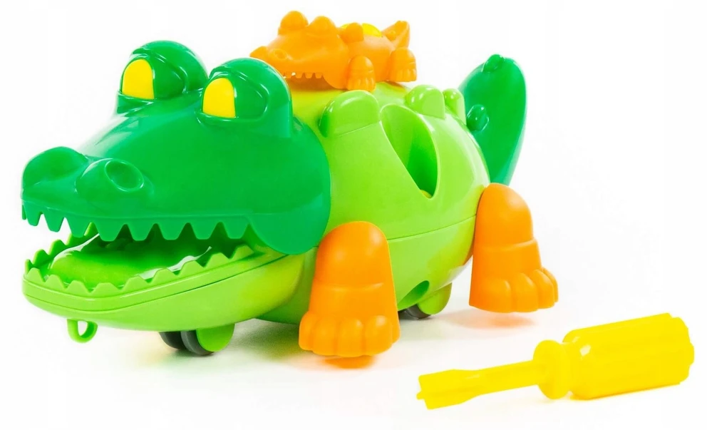 Polesie BLOCKS, skirtas išardyti CROCODILE atsuktuvo žaislą, skirtą „pasidaryk pats“ entuziastams