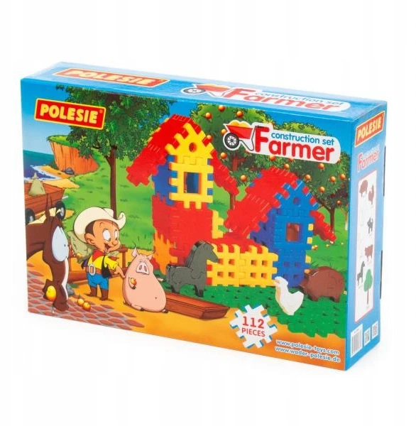 Polesie Vaflinis konstruktorius FARMER, 112 elementai