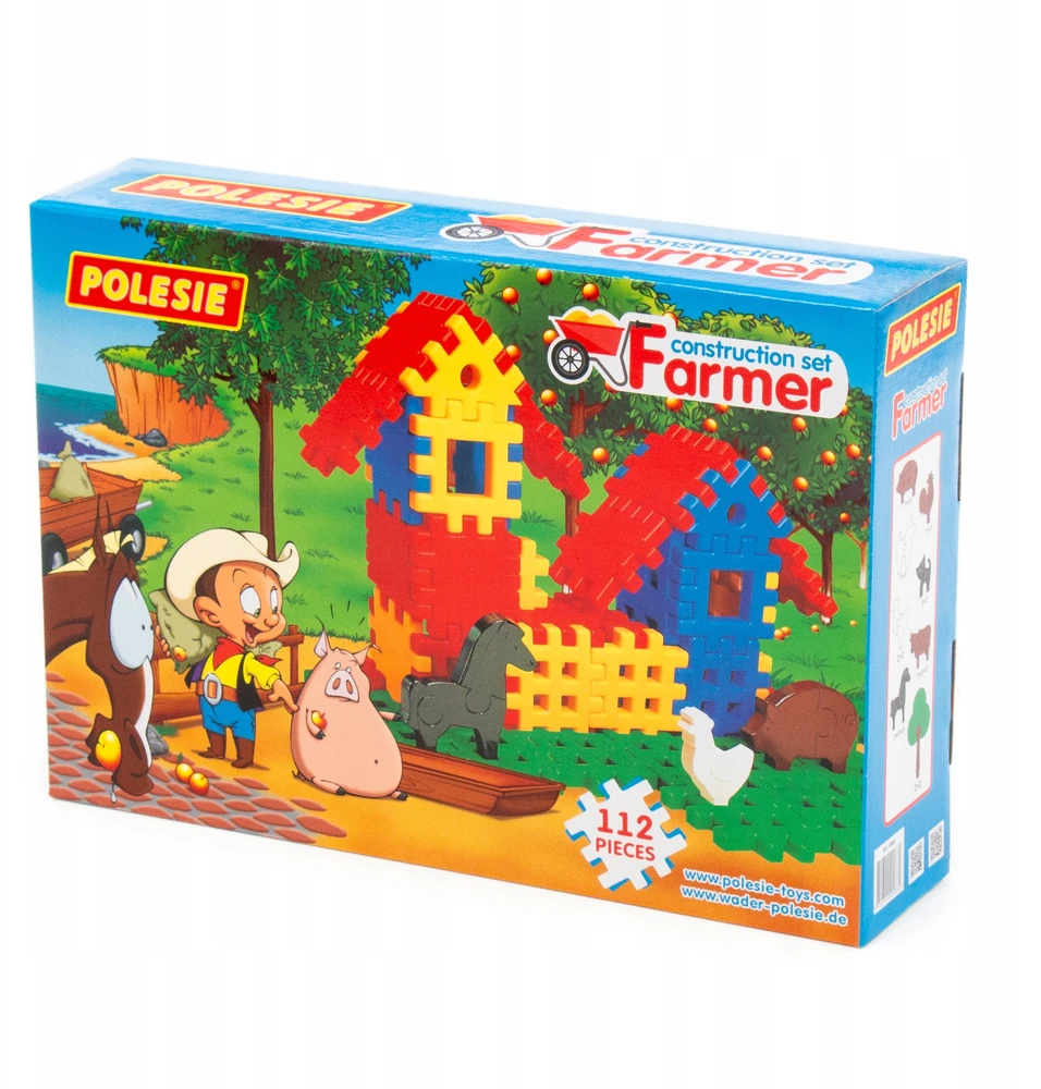 Polesie Vaflinis konstruktorius FARMER, 112 elementai