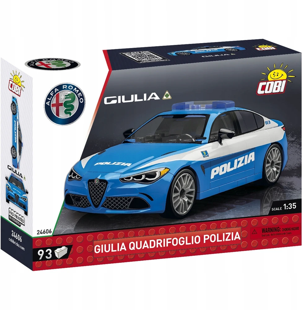Policijos automobilis - COBI - ALFA ROMEO Giulia Quadrifoglio - 93 vnt - 1:35 - Mišrus