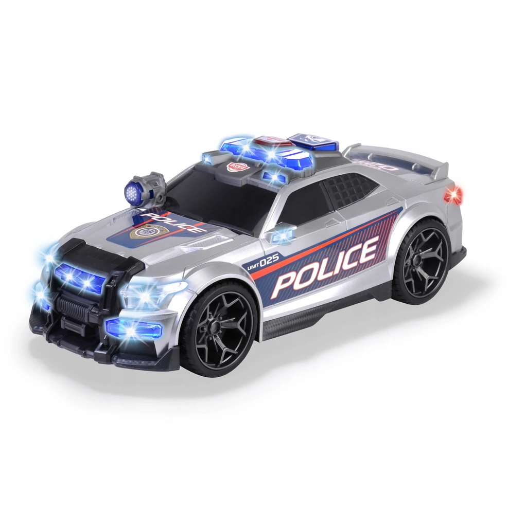 Policijos automobilis Dickie Toys Street Force su šviesos ir garso efektais, sidabrinės spalvos