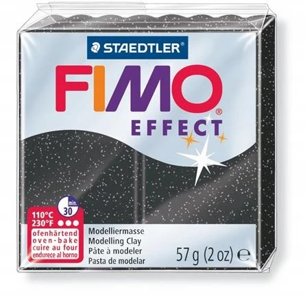 Poliesterinė tešla - Fimo - Juodasis granitas 831 - 57 g - Kietėja krosnelėje - Formuojama kaip modeliavimo tešla