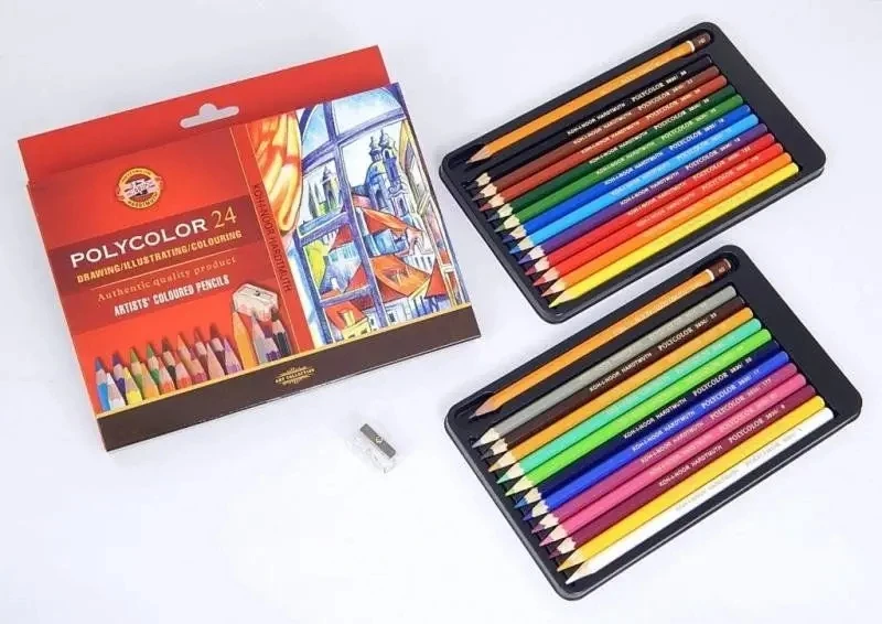 Polikoloriniai pieštukai 24 spalvų - Koh-I-Noor