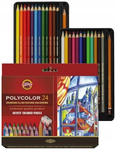 Polikoloriniai pieštukai 24 spalvų - Koh-I-Noor