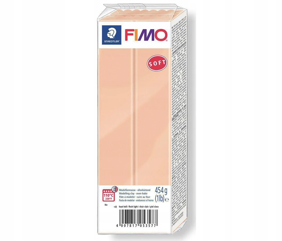 Polimerinė masė - Fimo - Soft - 454g - Kūno spalvos nr. 43 - Lengva manipuliuoti