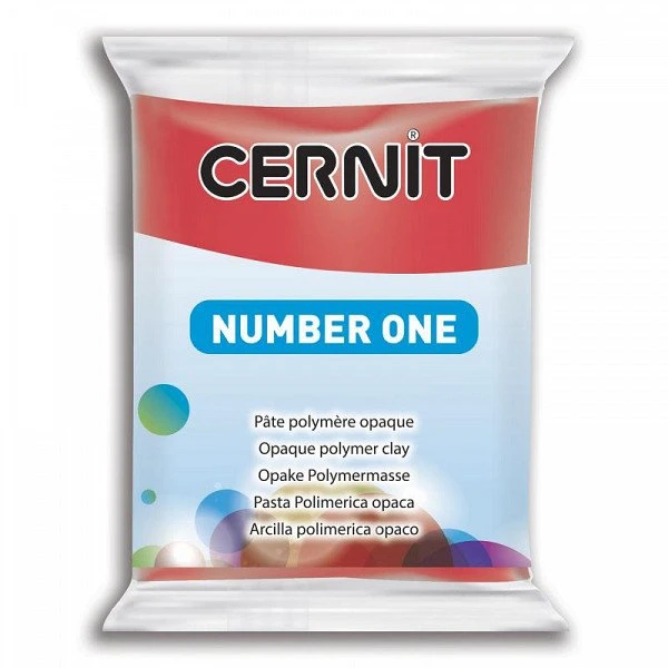Polimerinė tešla - Cernit - n°1 - Raudona - 56 g - Nontoksiška