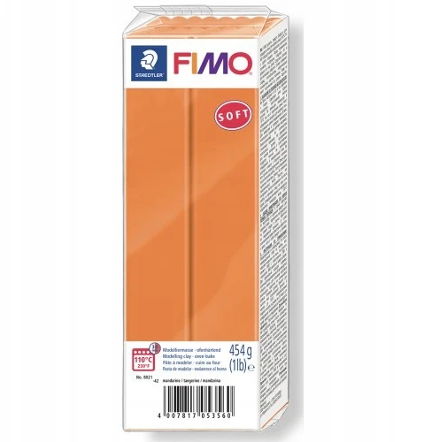 Polimerinė tešla - Fimo - Mandarinas nr. 42 - 454g - Lengva naudoti - Ideali pradedantiesiems