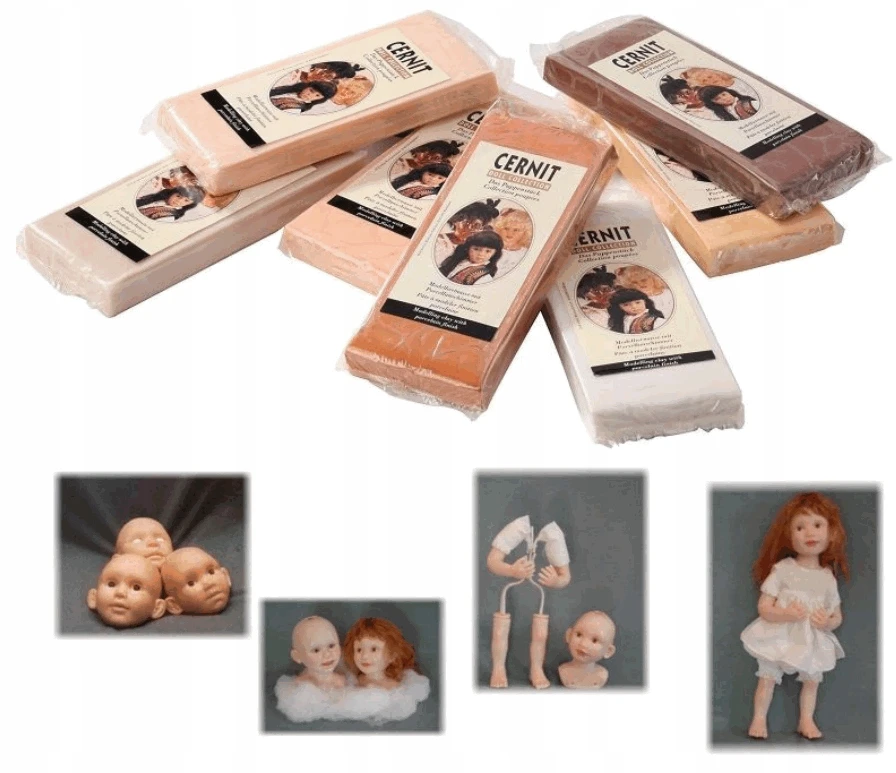 Polimerinis molis Cernit Doll 500g 744 almond
