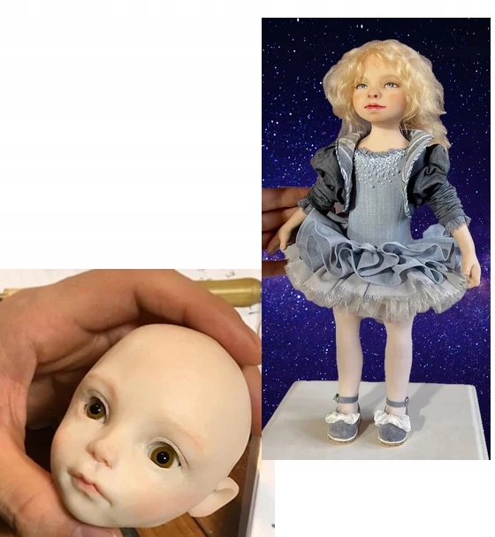Polimerinis molis Cernit Doll 500g 744 almond