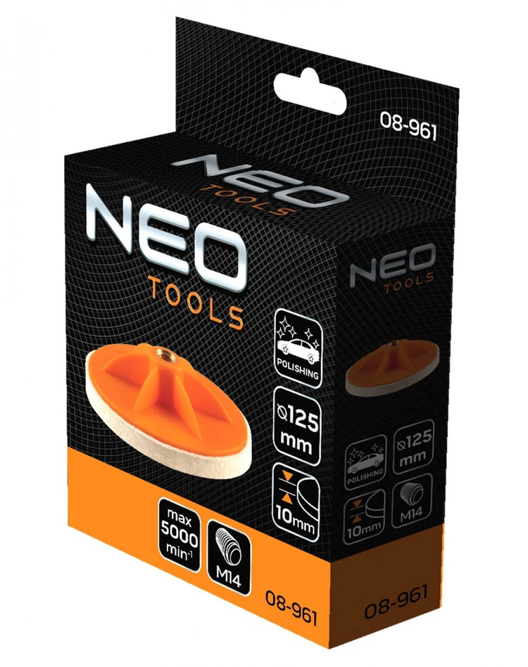 Filc Poliravimo veltinis NEO, 125 mm, storis 10 mm, M14
