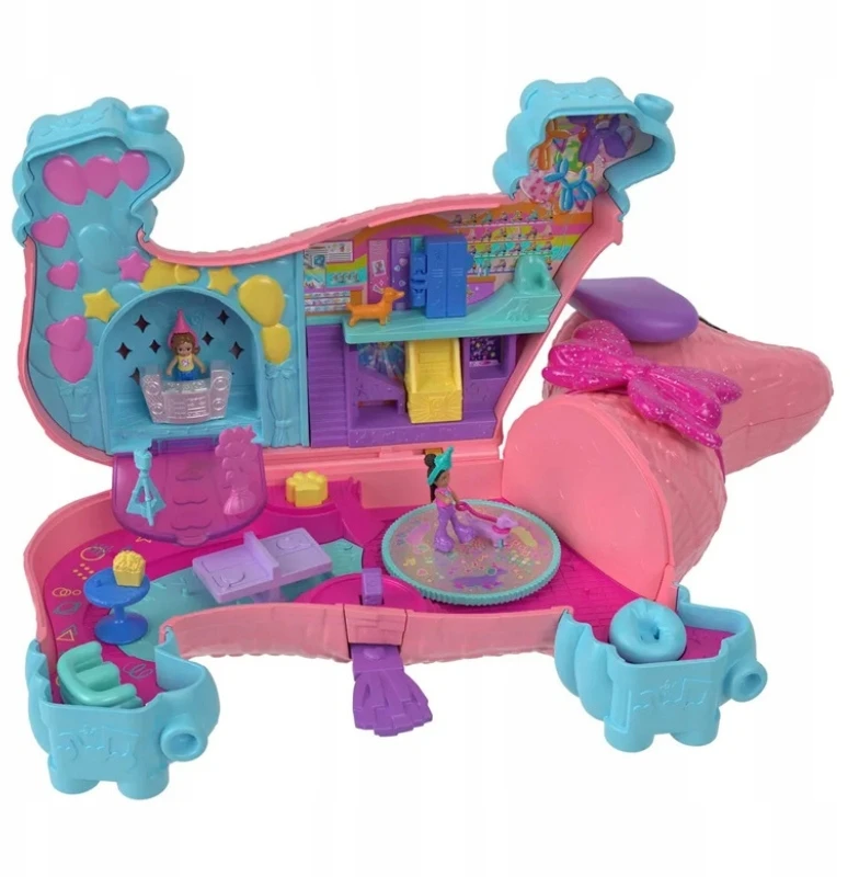 Mattel POLLY POCKET DOG PARTY RINKINYS KOMPAKTINIS LAGAMINAS + PRIEDAI 4+