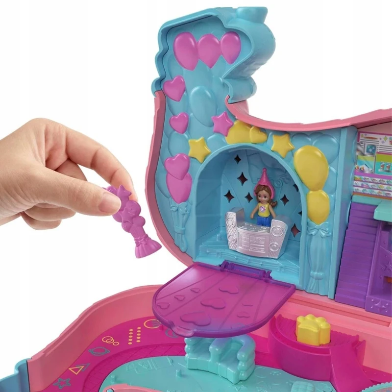 Mattel POLLY POCKET DOG PARTY RINKINYS KOMPAKTINIS LAGAMINAS + PRIEDAI 4+