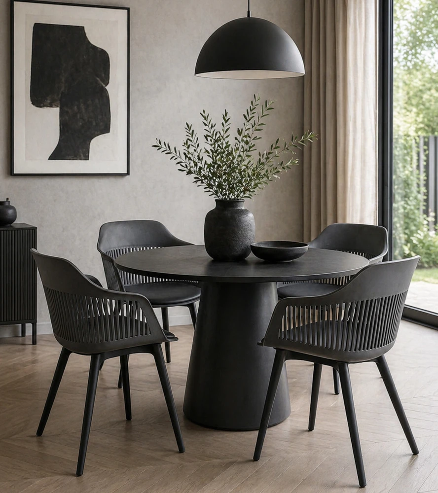 Polomeble Šiuolaikinė pilka ažūrinė kėdė su pagalvėle, skirta namams ir terasai