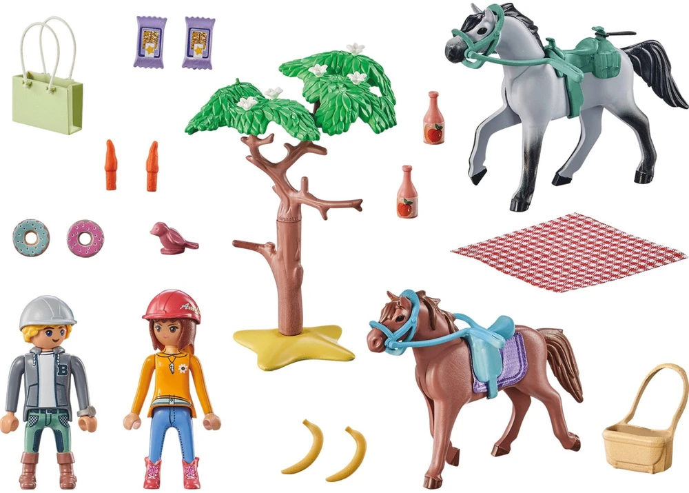 PLAYMOBIL HORSES OF WATERFALL Ponių vežimas 71496