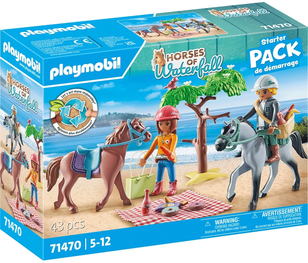 PLAYMOBIL HORSES OF WATERFALL Ponių vežimas 71496