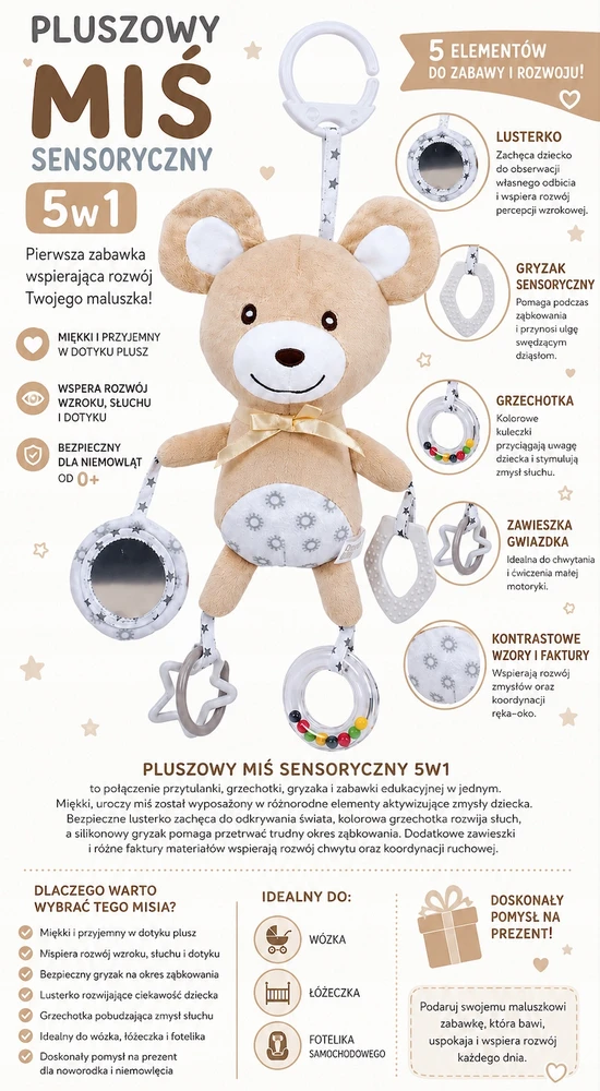 poony JUTIMAS MEŠIUKIO barškutis KŪDIKUI, PAKABALIS PŪNIUI VEIDIMUI