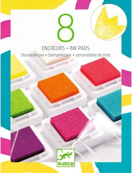 Djeco 8 rašalo pagalvėlės ir valiklis - Pop