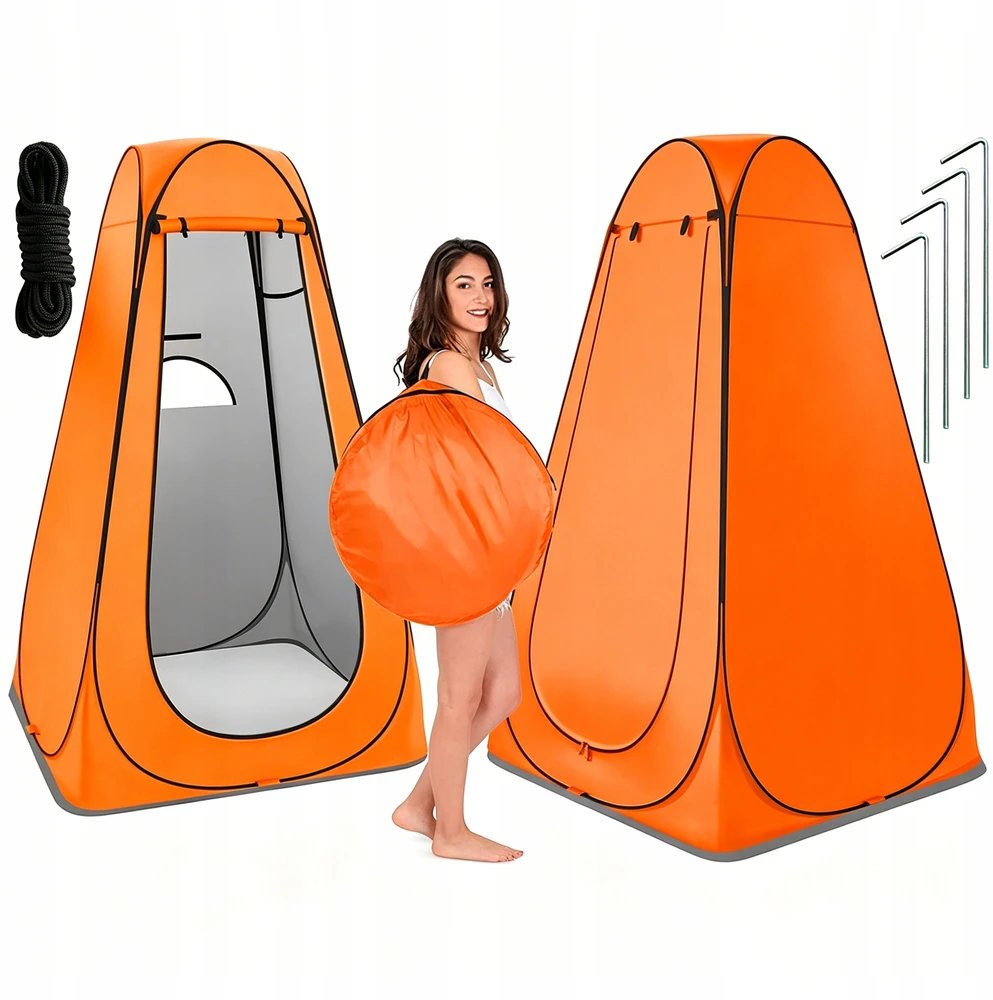 POP-UP persirengimo kambario palapinė 190X120cm PAPLŪDIMAS SU LANGU IR TRANSPORTO KREPŠE