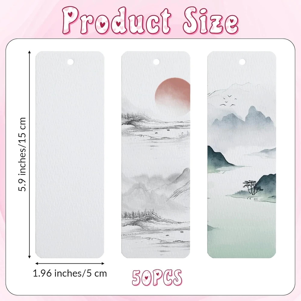 POPIERIAUS LAPAI 50 VNT Baltas 15X5CM AKVAROLĖ DIY DIY DAŽYMAS