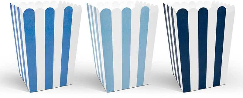 PartyDeco Dėžutės popcorn "Little plane" 6 vnt 7*7*12,5cm