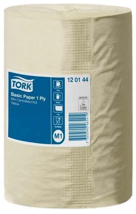 Rankšluostis Essity Denmark As Popieriniai rankšluosčiai TORK UNIVERSAL 310, M2 120150, 1 sl., 20,5 cm x 300 m, geltona sp.
