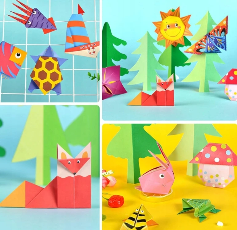 POPIERIUS ORIGAMI 108 LAPAI Kūrybinis „pasidaryk pats“ rinkinys vaikams