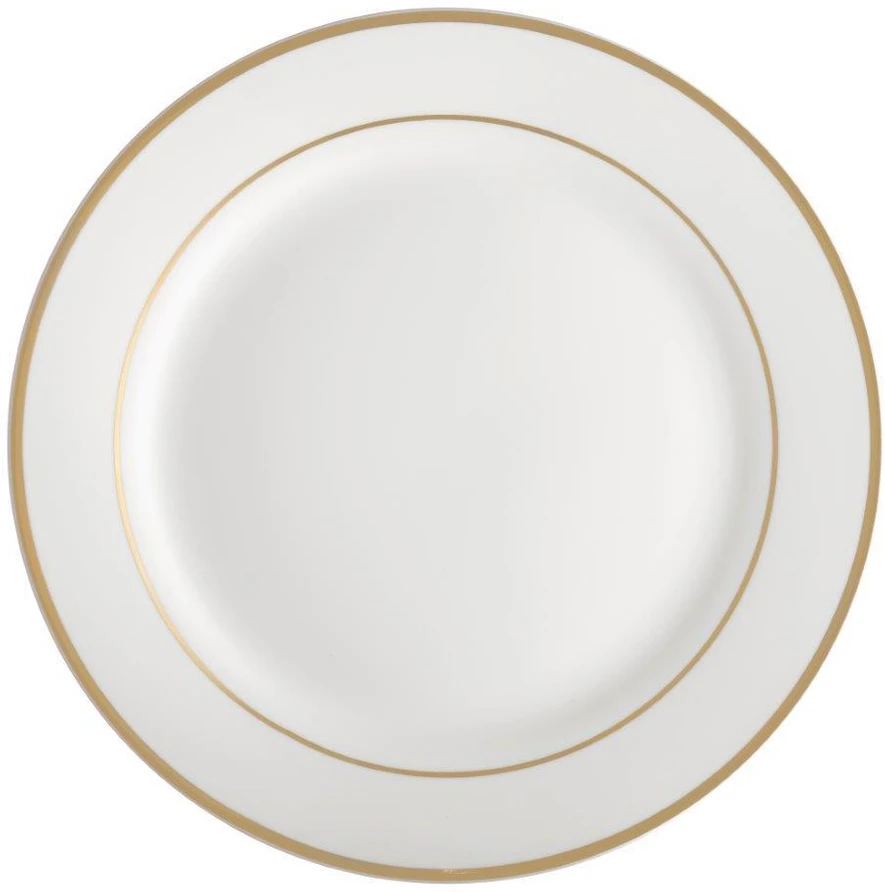 Porcelianinė pietų lėkštė MariaPaula Classic Gold, baltos sp., ø 26 cm